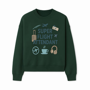 Super Flight Attendant T-Shirt with Airplane & Travel Icons for Aviation Lovers, Flight Crew Gifts, and Travel Enthusiasts - Sweatshirt 1758254678422.jpg