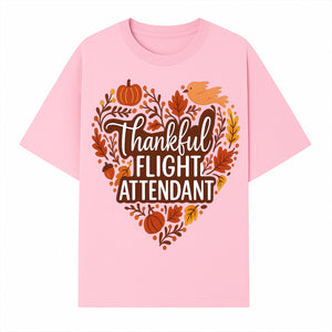 Thankful Flight Attendant Fall Thanksgiving Heart Art Print, Autumn Decor, Airline Crew Gift, Nature-Inspired Wall Art, Seasonal Home Decor - T-shirt 1758254678428.jpg