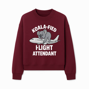 Koala-Fied Flight Attendant T-Shirt | Cute Aviation Animal Graphic Tee for Travelers & Flight Crew | Fun Gifts for Air Travel Lovers - Sweatshirt 1758254678538.jpg