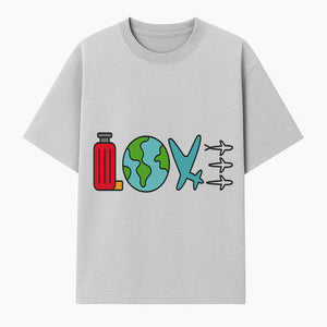 Travel Themed Love Design with Suitcase, Globe, Airplane, and Planes - Perfect for Adventurers and Wanderlust Gifts - T-shirt 1758254678560.jpg