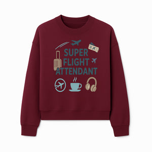 Super Flight Attendant T-Shirt with Airplane & Travel Icons for Aviation Lovers, Flight Crew Gifts, and Travel Enthusiasts - Sweatshirt 1758254679052.jpg