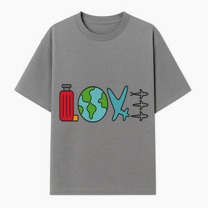 Travel Themed Love Design with Suitcase, Globe, Airplane, and Planes - Perfect for Adventurers and Wanderlust Gifts - T-shirt 1758254679251.jpg