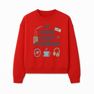 Super Flight Attendant T-Shirt with Airplane & Travel Icons for Aviation Lovers, Flight Crew Gifts, and Travel Enthusiasts - Sweatshirt 1758254679364.jpg