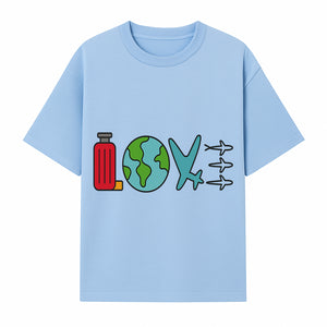 Travel Themed Love Design with Suitcase, Globe, Airplane, and Planes - Perfect for Adventurers and Wanderlust Gifts - T-shirt 1758254679377.jpg