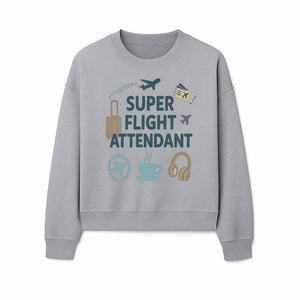 Super Flight Attendant T-Shirt with Airplane & Travel Icons for Aviation Lovers, Flight Crew Gifts, and Travel Enthusiasts - Sweatshirt 1758254679510.jpg