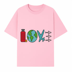 Travel Themed Love Design with Suitcase, Globe, Airplane, and Planes - Perfect for Adventurers and Wanderlust Gifts - T-shirt 1758254679566.jpg