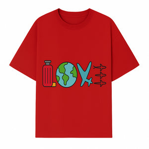 Travel Themed Love Design with Suitcase, Globe, Airplane, and Planes - Perfect for Adventurers and Wanderlust Gifts - T-shirt 1758254680012.jpg