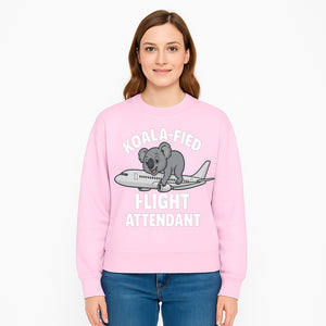 Koala-Fied Flight Attendant T-Shirt | Cute Aviation Animal Graphic Tee for Travelers & Flight Crew | Fun Gifts for Air Travel Lovers - Sweatshirt 1758254680476.jpg