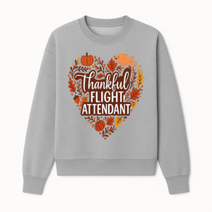 Thankful Flight Attendant Fall Thanksgiving Heart Art Print, Autumn Decor, Airline Crew Gift, Nature-Inspired Wall Art, Seasonal Home Decor - Sweatshirt 1758254680757.jpg