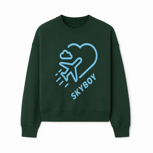 Skyboy Air Travel Graphic Tee with Airplane and Heart Design - Perfect for Aviation Lovers and Travelers - Sweatshirt 1758254681105.jpg