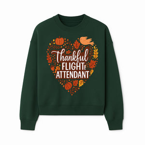 Thankful Flight Attendant Fall Thanksgiving Heart Art Print, Autumn Decor, Airline Crew Gift, Nature-Inspired Wall Art, Seasonal Home Decor - Sweatshirt 1758254681183.jpg