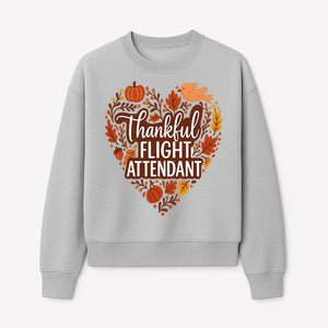 Thankful Flight Attendant Fall Thanksgiving Heart Art Print, Autumn Decor, Airline Crew Gift, Nature-Inspired Wall Art, Seasonal Home Decor - Sweatshirt 1758254681340.jpg