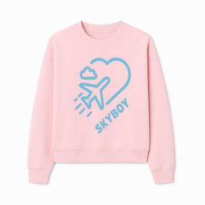 Skyboy Air Travel Graphic Tee with Airplane and Heart Design - Perfect for Aviation Lovers and Travelers - Sweatshirt 1758254681619.jpg