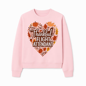 Thankful Flight Attendant Fall Thanksgiving Heart Art Print, Autumn Decor, Airline Crew Gift, Nature-Inspired Wall Art, Seasonal Home Decor - Sweatshirt 1758254681681.jpg