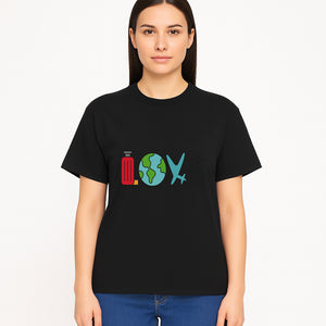 Travel Themed Love Design with Suitcase, Globe, Airplane, and Planes - Perfect for Adventurers and Wanderlust Gifts - T-shirt 1758254681705.jpg
