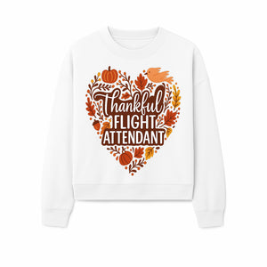 Thankful Flight Attendant Fall Thanksgiving Heart Art Print, Autumn Decor, Airline Crew Gift, Nature-Inspired Wall Art, Seasonal Home Decor - Sweatshirt 1758254682413.jpg
