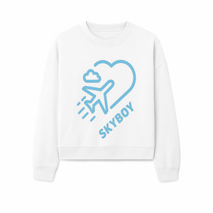 Skyboy Air Travel Graphic Tee with Airplane and Heart Design - Perfect for Aviation Lovers and Travelers - Sweatshirt 1758254682491.jpg