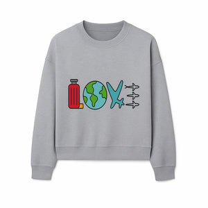 Travel Themed Love Design with Suitcase, Globe, Airplane, and Planes - Perfect for Adventurers and Wanderlust Gifts - Sweatshirt 1758254683510.jpg