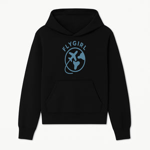 Flygirl Airplane and World Travel Graphic Tee for Women, Aviation Lover Gift, Trendy Travel Shirt, Adventure Apparel - Hoodie 1758254691233.jpg
