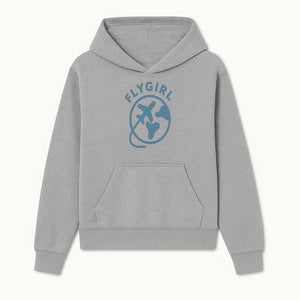 Flygirl Airplane and World Travel Graphic Tee for Women, Aviation Lover Gift, Trendy Travel Shirt, Adventure Apparel - Hoodie 1758254691675.jpg