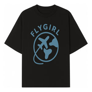 Flygirl Airplane and World Travel Graphic Tee for Women, Aviation Lover Gift, Trendy Travel Shirt, Adventure Apparel - T-shirt 1758254694494.jpg