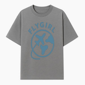Flygirl Airplane and World Travel Graphic Tee for Women, Aviation Lover Gift, Trendy Travel Shirt, Adventure Apparel - T-shirt 1758254694942.jpg