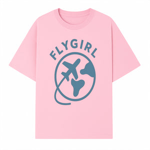 Flygirl Airplane and World Travel Graphic Tee for Women, Aviation Lover Gift, Trendy Travel Shirt, Adventure Apparel - T-shirt 1758254695294.jpg