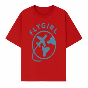 Flygirl Airplane and World Travel Graphic Tee for Women, Aviation Lover Gift, Trendy Travel Shirt, Adventure Apparel - T-shirt 1758254695752.jpg