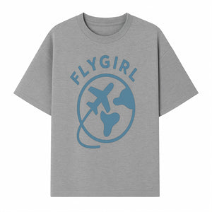 Flygirl Airplane and World Travel Graphic Tee for Women, Aviation Lover Gift, Trendy Travel Shirt, Adventure Apparel - T-shirt 1758254695865.jpg