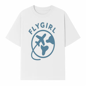 Flygirl Airplane and World Travel Graphic Tee for Women, Aviation Lover Gift, Trendy Travel Shirt, Adventure Apparel - T-shirt 1758254696035.jpg