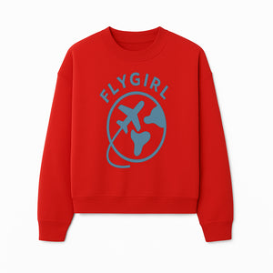 Flygirl Airplane and World Travel Graphic Tee for Women, Aviation Lover Gift, Trendy Travel Shirt, Adventure Apparel - Sweatshirt 1758254699092.jpg