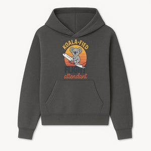 Koala-Fied Flight Attendant T-Shirt | Cute Koala Air Travel Graphic Tee | Fun Animal Pilot Gift for Travel Lovers - Hoodie 1758254701588.jpg