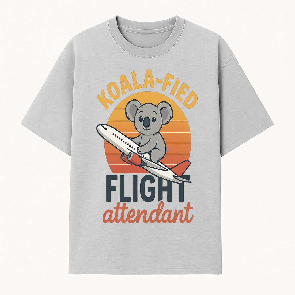 Koala-Fied Flight Attendant T-Shirt | Cute Koala Air Travel Graphic Tee | Fun Animal Pilot Gift for Travel Lovers - T-shirt 1758254704440.jpg
