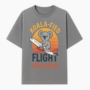 Koala-Fied Flight Attendant T-Shirt | Cute Koala Air Travel Graphic Tee | Fun Animal Pilot Gift for Travel Lovers - T-shirt 1758254705081.jpg
