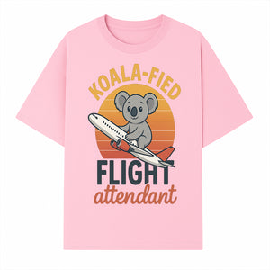 Koala-Fied Flight Attendant T-Shirt | Cute Koala Air Travel Graphic Tee | Fun Animal Pilot Gift for Travel Lovers - T-shirt 1758254705386.jpg