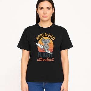 Koala-Fied Flight Attendant T-Shirt | Cute Koala Air Travel Graphic Tee | Fun Animal Pilot Gift for Travel Lovers - T-shirt 1758254707513.jpg