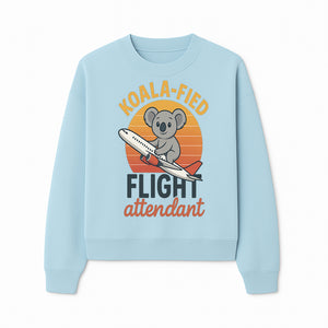 Koala-Fied Flight Attendant T-Shirt | Cute Koala Air Travel Graphic Tee | Fun Animal Pilot Gift for Travel Lovers - Sweatshirt 1758254708516.jpg