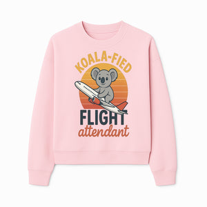 Koala-Fied Flight Attendant T-Shirt | Cute Koala Air Travel Graphic Tee | Fun Animal Pilot Gift for Travel Lovers - Sweatshirt 1758254708662.jpg