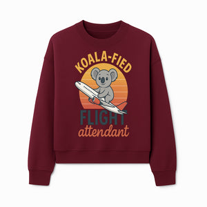 Koala-Fied Flight Attendant T-Shirt | Cute Koala Air Travel Graphic Tee | Fun Animal Pilot Gift for Travel Lovers - Sweatshirt 1758254708858.jpg