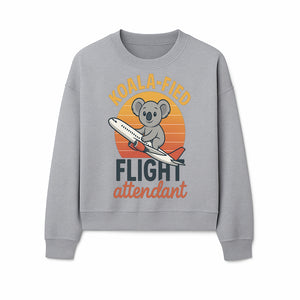 Koala-Fied Flight Attendant T-Shirt | Cute Koala Air Travel Graphic Tee | Fun Animal Pilot Gift for Travel Lovers - Sweatshirt 1758254709304.jpg