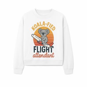 Koala-Fied Flight Attendant T-Shirt | Cute Koala Air Travel Graphic Tee | Fun Animal Pilot Gift for Travel Lovers - Sweatshirt 1758254709458.jpg