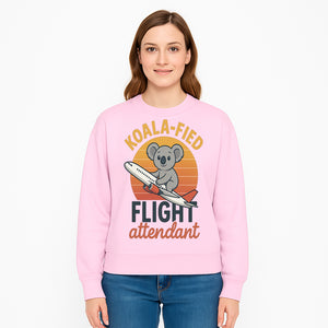 Koala-Fied Flight Attendant T-Shirt | Cute Koala Air Travel Graphic Tee | Fun Animal Pilot Gift for Travel Lovers - Sweatshirt 1758254710783.jpg