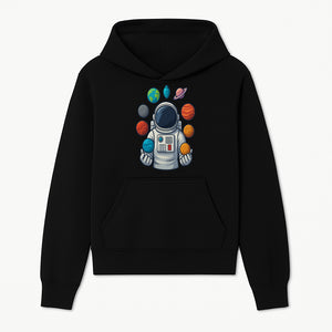 Astronaut Planet Art Print | Space Theme Poster | Galaxy Universe Wall Decor | Cosmic Design For Kids Room or Office - Hoodie 1758273099983.jpg