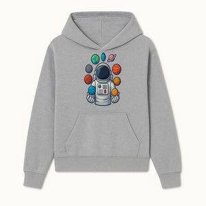 Astronaut Planet Art Print | Space Theme Poster | Galaxy Universe Wall Decor | Cosmic Design For Kids Room or Office - Hoodie 1758273100376.jpg