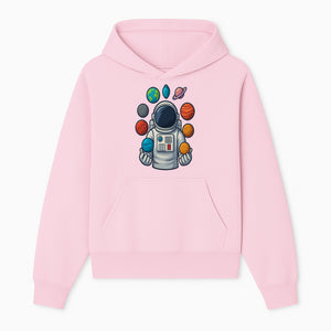 Astronaut Planet Art Print | Space Theme Poster | Galaxy Universe Wall Decor | Cosmic Design For Kids Room or Office - Hoodie 1758273100651.jpg