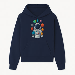 Astronaut Planet Art Print | Space Theme Poster | Galaxy Universe Wall Decor | Cosmic Design For Kids Room or Office - Hoodie 1758273100982.jpg