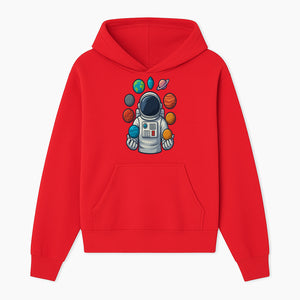 Astronaut Planet Art Print | Space Theme Poster | Galaxy Universe Wall Decor | Cosmic Design For Kids Room or Office - Hoodie 1758273101114.jpg