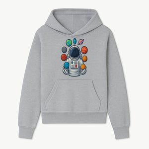 Astronaut Planet Art Print | Space Theme Poster | Galaxy Universe Wall Decor | Cosmic Design For Kids Room or Office - Hoodie 1758273101256.jpg