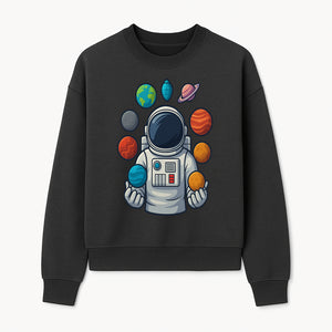 Astronaut Planet Art Print | Space Theme Poster | Galaxy Universe Wall Decor | Cosmic Design For Kids Room or Office - Sweatshirt 1758273106372.jpg