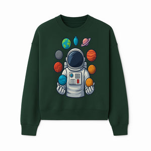 Astronaut Planet Art Print | Space Theme Poster | Galaxy Universe Wall Decor | Cosmic Design For Kids Room or Office - Sweatshirt 1758273106537.jpg